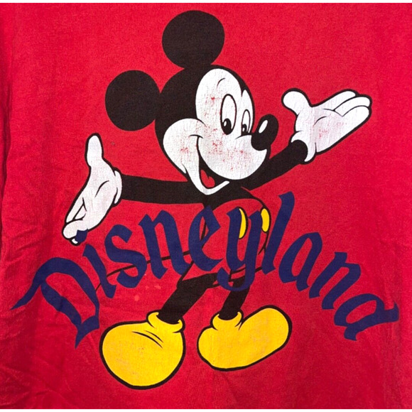 Disneyland Disney Mickey Mouse Welcome Shirt Sz. L USA Vintage - Picture 1 of 7